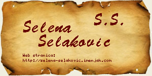 Selena Selaković vizit kartica